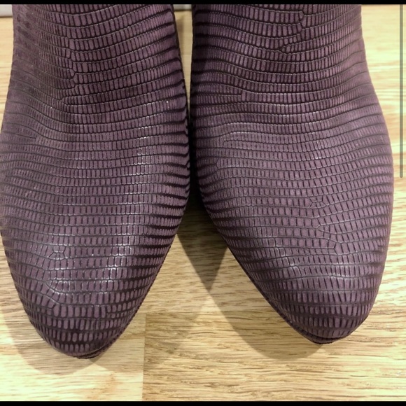 *SOLD*Jimmy Choo Purple Snakeskin Stiletto Boots - Picture 2 of 5